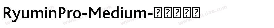 RyuminPro-Medium字体转换