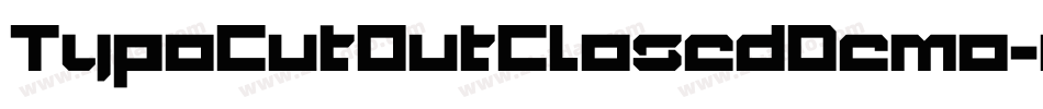 TypoCutOutClosedDemo-waXz字体转换