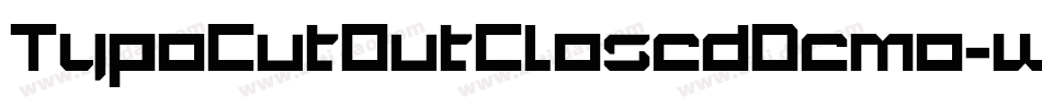TypoCutOutClosedDemo-waXz字体转换