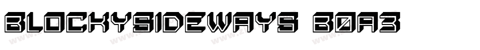 BlockySideways-B0A3字体转换