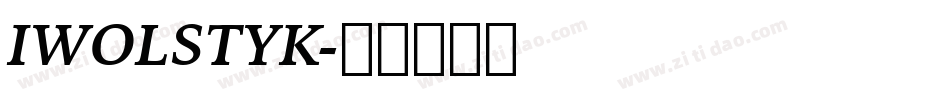 IWOLSTYK字体转换