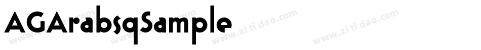 AGArabsqSample字体转换