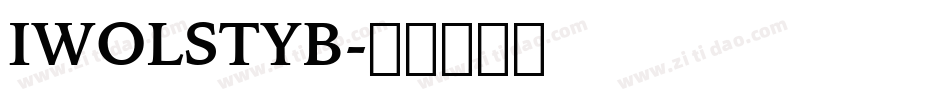IWOLSTYB字体转换