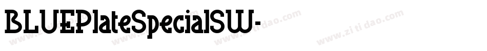 BLUEPlateSpecialSW字体转换