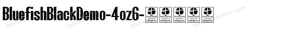 BluefishBlackDemo-4oz6字体转换