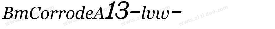 BmCorrodeA13-lvw字体转换