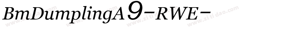 BmDumplingA9-RWE字体转换