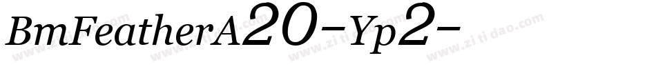 BmFeatherA20-Yp2字体转换