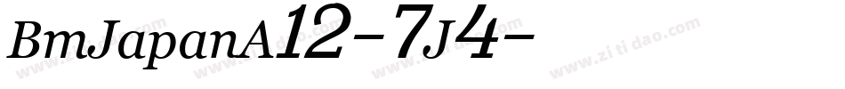 BmJapanA12-7J4字体转换