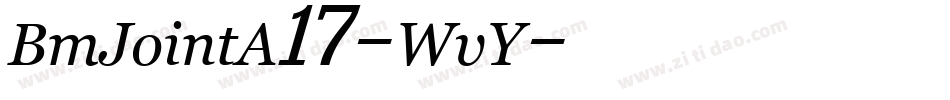 BmJointA17-WvY字体转换