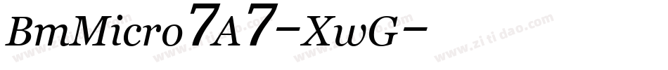 BmMicro7A7-XwG字体转换