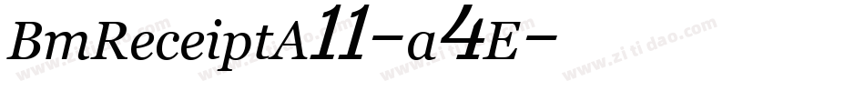 BmReceiptA11-a4E字体转换