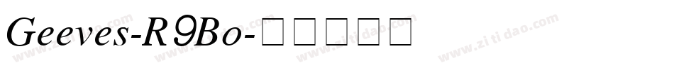 Geeves-R9Bo字体转换