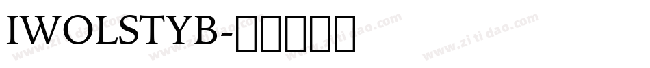 IWOLSTYB字体转换