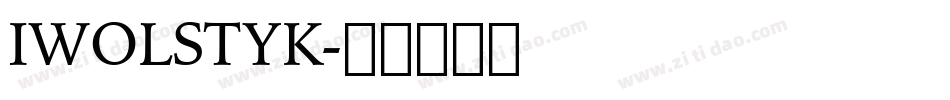 IWOLSTYK字体转换