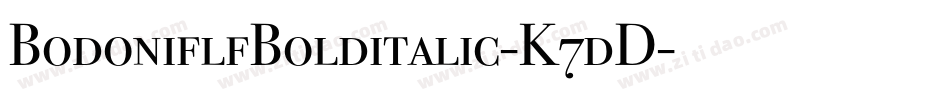 BodoniflfBolditalic-K7dD字体转换