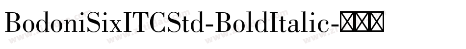 BodoniSixITCStd-BoldItalic字体转换