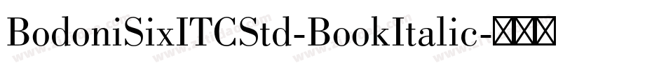 BodoniSixITCStd-BookItalic字体转换