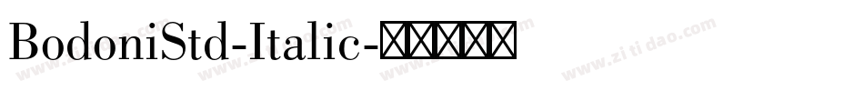 BodoniStd-Italic字体转换