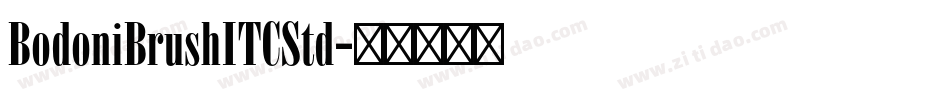 BodoniBrushITCStd字体转换