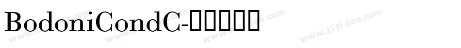 BodoniCondC字体转换