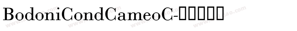 BodoniCondCameoC字体转换