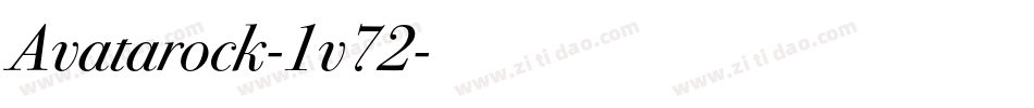 Avatarock-1v72字体转换