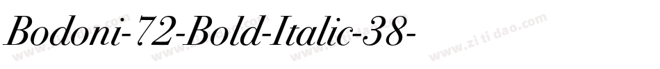 Bodoni-72-Bold-Italic-38字体转换