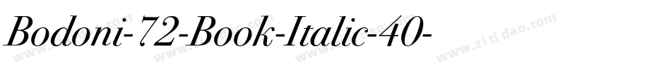 Bodoni-72-Book-Italic-40字体转换