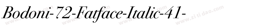 Bodoni-72-Fatface-Italic-41字体转换