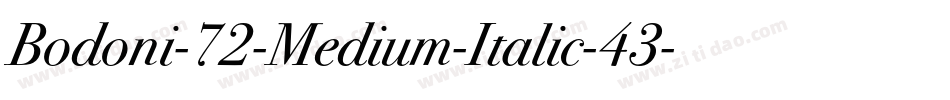 Bodoni-72-Medium-Italic-43字体转换