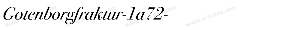 Gotenborgfraktur-1a72字体转换