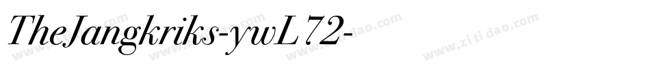 TheJangkriks-ywL72字体转换
