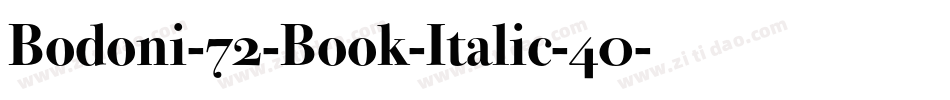 Bodoni-72-Book-Italic-40字体转换
