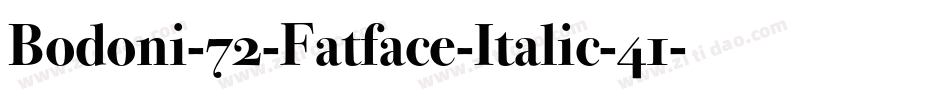 Bodoni-72-Fatface-Italic-41字体转换