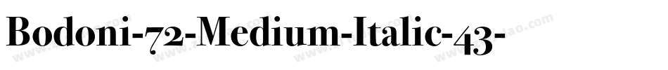 Bodoni-72-Medium-Italic-43字体转换