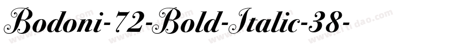 Bodoni-72-Bold-Italic-38字体转换