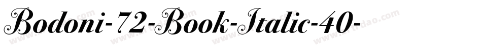 Bodoni-72-Book-Italic-40字体转换