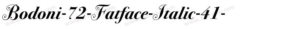 Bodoni-72-Fatface-Italic-41字体转换