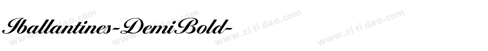 Iballantines-DemiBold字体转换