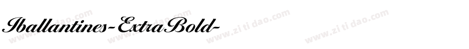 Iballantines-ExtraBold字体转换