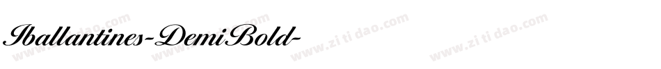 Iballantines-DemiBold字体转换