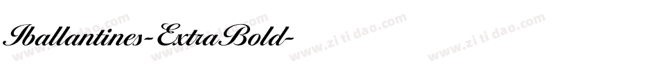 Iballantines-ExtraBold字体转换
