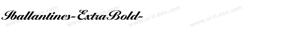 Iballantines-ExtraBold字体转换