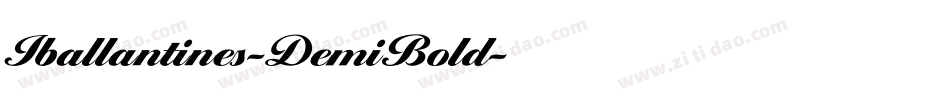 Iballantines-DemiBold字体转换