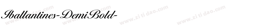 Iballantines-DemiBold字体转换
