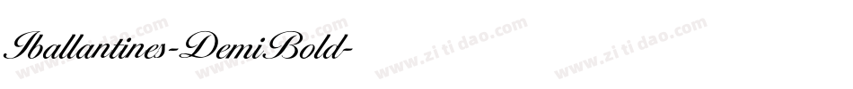 Iballantines-DemiBold字体转换