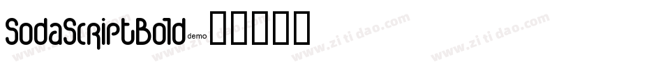 SodaScriptBold字体转换