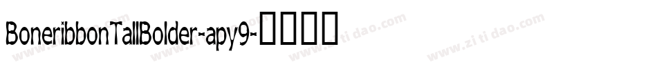 BoneribbonTallBolder-apy9字体转换