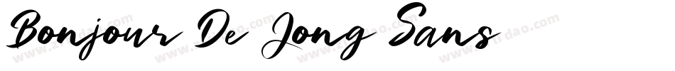 Bonjour-De-Jong-Sans字体转换